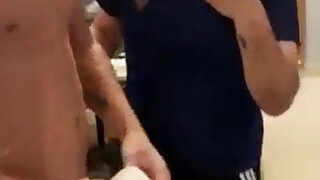 Super hot Bath! Two Nosey Latinos End in Deep Buttfuck Romp with Yam-sized Sperm!