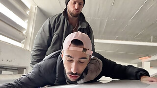 Youthful Arab Cocksucker Takes Massive White Boner in Parking Lot - 2