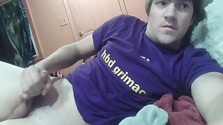 Glen Drains On His Sofa With His Brilliant Penis 4 Min