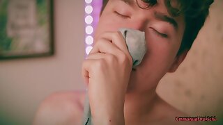 Hot Skinny Twunk Showcasing His Soles Jerking His Dick And Slurping His Jism 10 Min With Emmanuel Kokichi